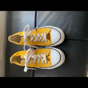 Like new, gold converse.
